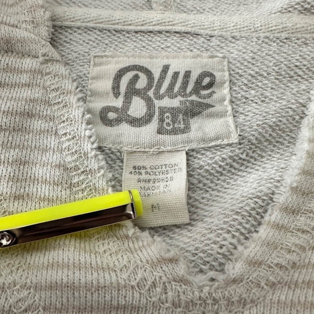 Blue 84 Beige & Tan Striped Jackson Hole French Terry Hoodie, Size Small - Picture 3 of 7